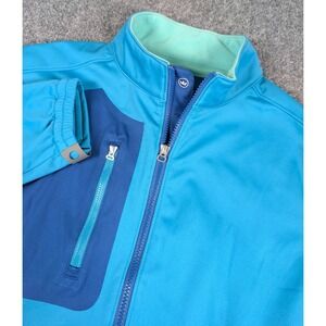 Peter Millar Gale Force Performance‎ Golf Jacket Mens M Blue Fleece Lined Golf